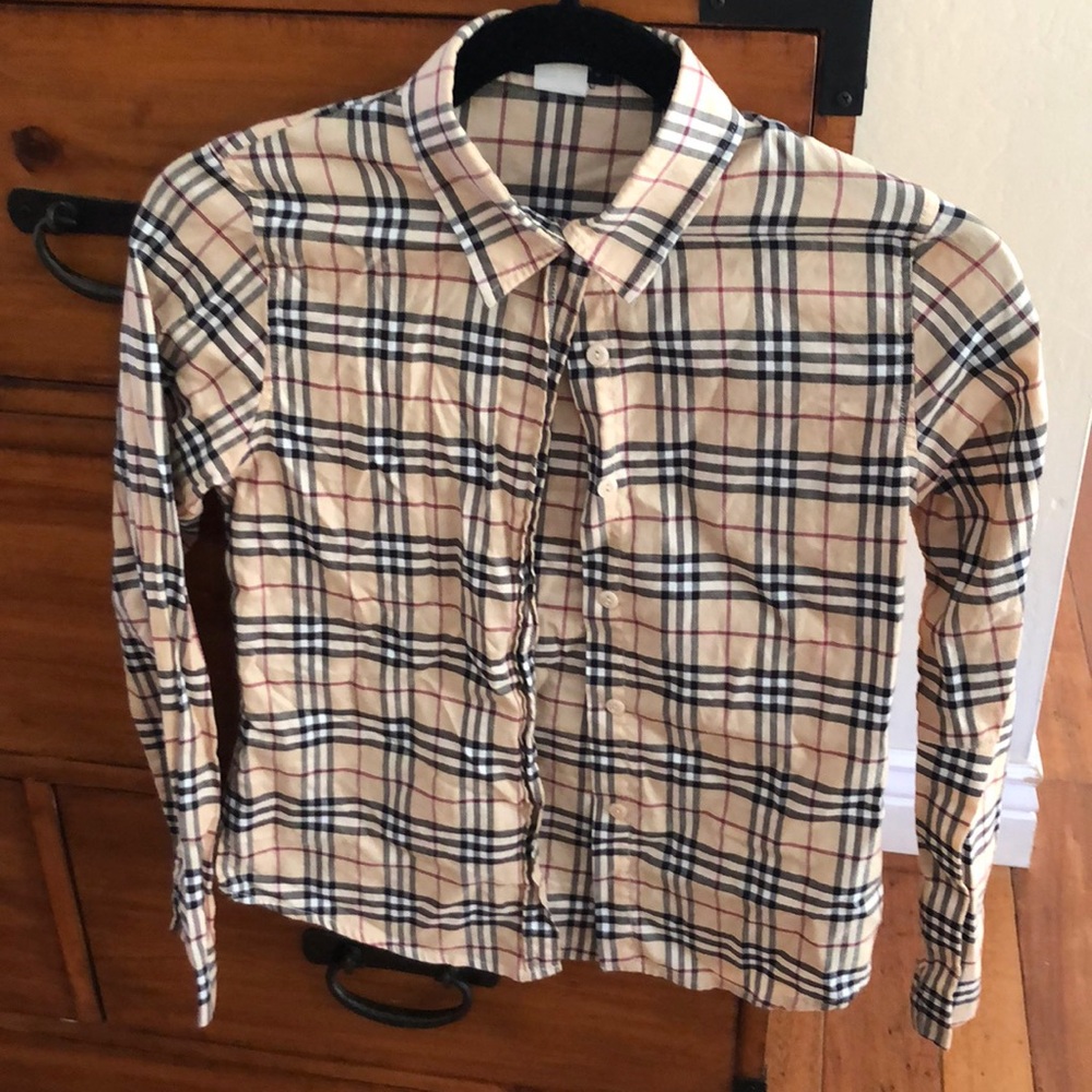 Girls Burberry Button Up Shirt - size 12